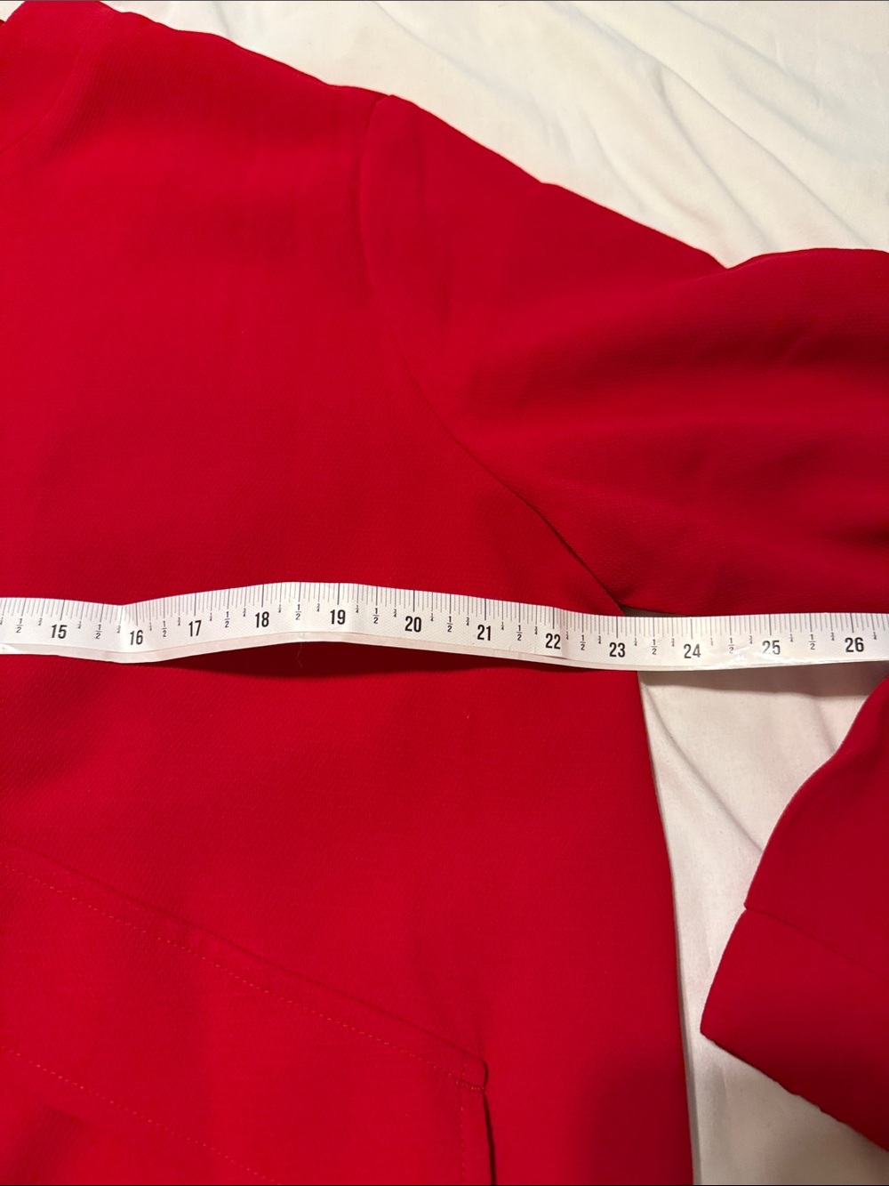 Chico's Vibrant Red Bomber Jacket with Zip - Picture 5 of 6